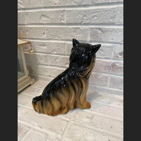 Yorkshire Terrier Figurine - Large Vintage Porcelain - Hand Painted in Italy - Picture 7 of 10